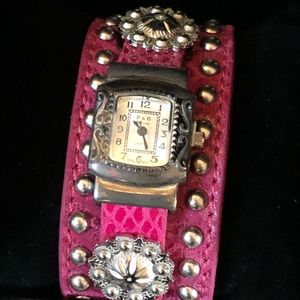 Western Pink Watch Bracelet